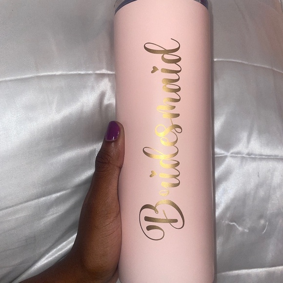 Bridesmaid Tumbler with Straw/Cleaner - Picture 1 of 3